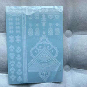 [Dress Your Face/Gold Nine Ink] NIB/NWT Sheet of White Henna Tattoo